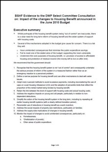 World Habitat Evidence to the Work and Pensions Select Committee