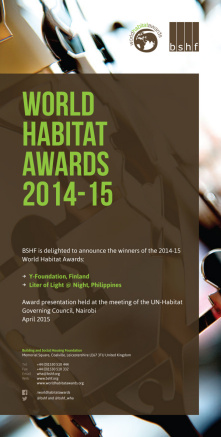 Premios Mundiales del Hábitat 2014-15: Ganadores y Finalistas